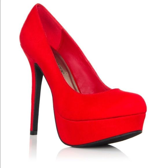 🔥 Mix & Match 2/$40 🔥 JustFab Red "Alex" Heel - Picture 6 of 11